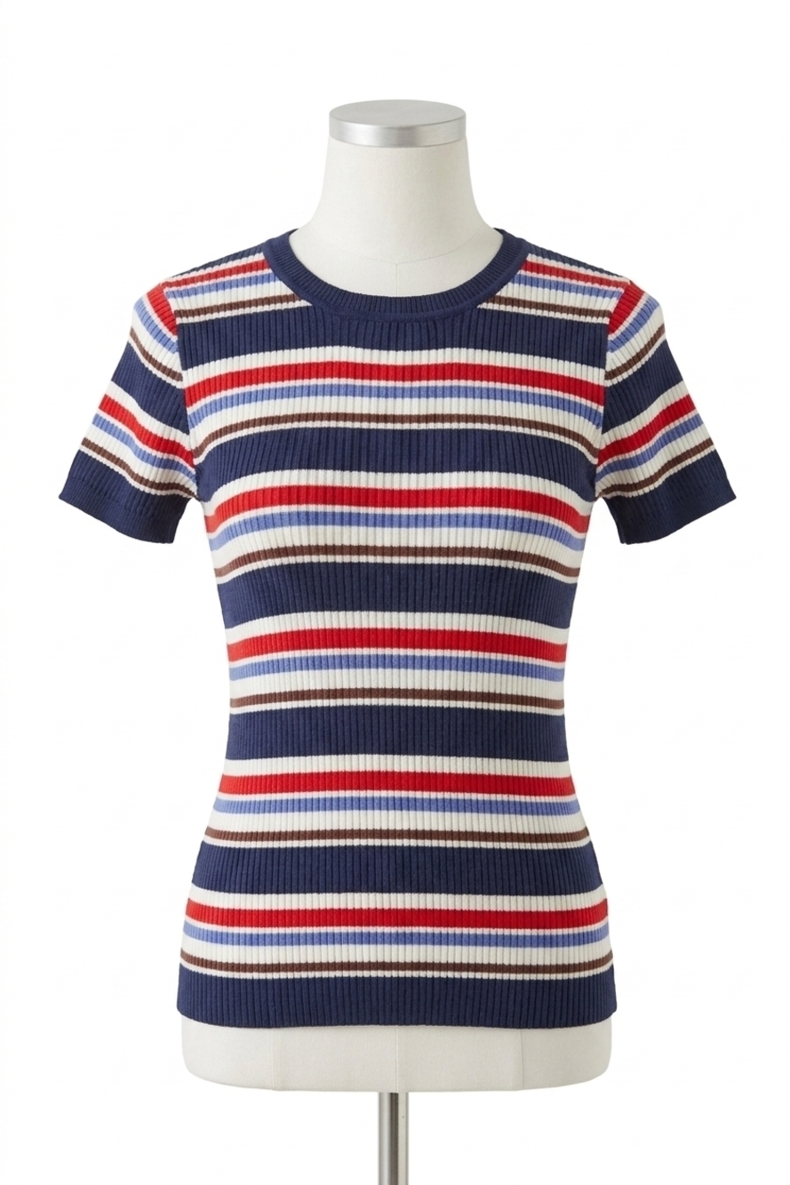 NEW BELLA DAHL fitted crew tee in seaside stripe